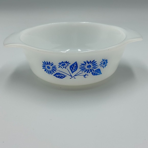 Fire King Blue Cornflower Casserole Dishes Ovenproof VTG Anchor Hocking Set of 4 - Picture 10 of 16